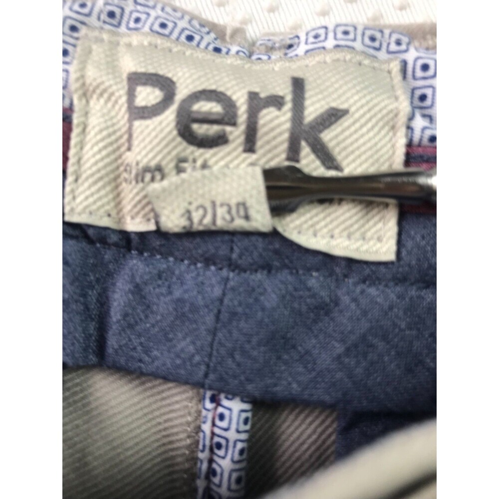 Perk Straight Slim Fit Stretch Chino Pants Men’s 32 X 34 Beige Tab Khaki - Picture 9 of 15